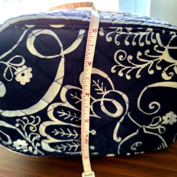 Vera Bradley Twirly Birds Navy Handbag with Top Handles – Retired Pattern - Picture 9 of 15